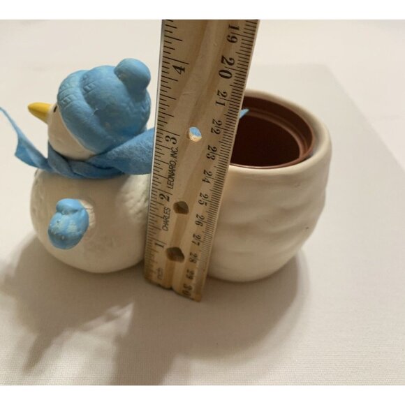 Miniature Planter Attached Snowman Blue Accessories Succulent Artificial Plants - Picture 11 of 11